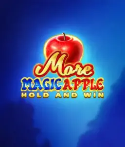 Step into the enchanting world of More Magic Apple Hold and Win Slot by 3 Oaks Gaming, featuring a shimmering red apple on a vivid blue background. This graphic conveys the game's theme of enchantment and wonder. Ideal for lovers of magical themes, the vibrant visuals and enticing artwork ensure it captures attention. 