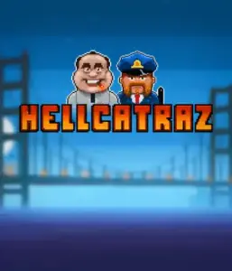 Dive into the exciting world of Hellcatraz slot by Relax Gaming, featuring a comic-style prisoner and a guard with the infamous Alcatraz prison and San Francisco skyline in the background. This graphic captures the adventure and mischief of an escape-themed game, ideal for players looking for a unique slot experience, delivering a nostalgic gaming experience. 