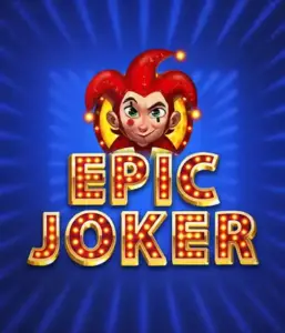 Enter the colorful world of Epic Joker slot by Relax Gaming, highlighting a playful joker with a vivid hairstyle set against a luminous blue background. This graphic captures the fun and excitement of classic slots, ideal for players who enjoy a nostalgic touch, offering a captivating gaming experience.